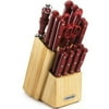 Farberware 20-Piece Fine Edge Cutlery Set, Red