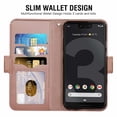 thumbnail image 2 of Mobile Phone Cover Pixel 3xl 3 Card Slots Pocket Leather Protective Cover with Magnetic Closure Pink, 2 of 7