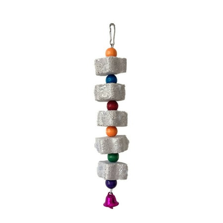 Tizuqe Parrot Chewing Toy with Small Bells Bites Resistances Bird Tearing Toy Cockatiels Training Hanging Birds Cage Supplies