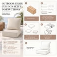 thumbnail image 4 of NeoNubo Outdoor Deep Seat Cushion, 22 x 24 x 6 inch for Patio Furniture, Waterproof Fade & Weather Resistant for Wicker Chair, Sofa, Couch, 4 of 10