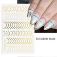 thumbnail image 5 of 6 Sheet Nail Stickers DIY Metallic Nail Stickers Self Adhesive Nail Sticker Line Nail Art Striping Tape DIY Manicure Decoration, 5 of 5