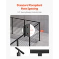 thumbnail image 4 of VEVOR Cable Railing Post, 42x1x2 Inch Corner Railing Post, with L-Shaped Pre-Drilled Holes, Stainless Steel Cable Rail Post with Horizontal and Curved Bracket, 1-Pack, Black, 1JZLGZXHS10607YXO001V0, 4 of 9