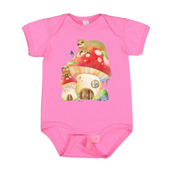 Inktastic Mushroom Cottage Boys or Girls Baby Bodysuit