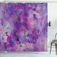 thumbnail image 1 of Ambesonne Polygons Shower Curtain, Violet Toned Triangles, 69"Wx75"L, Blue Violet Multicolor, 1 of 3