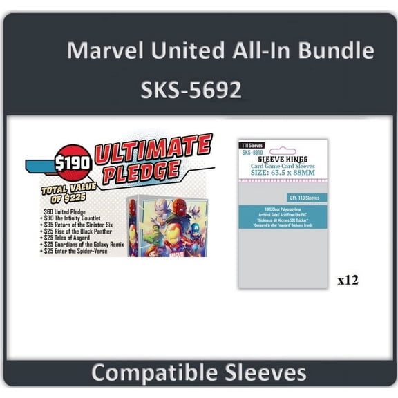 "Marvel United All-In" Compatible Sleeve Bundle (8810 X 12)
