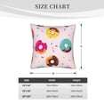 thumbnail image 4 of Bingfone Donut Linen Throw Pillow Covers Cushion Case Pocket Button Vintage Farmhouse Pillowcase for Sofa Couch Bed 20"x20", 4 of 9