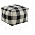thumbnail image 5 of Saro Lifestyle PU9025.R 20 x 20 x 14 in. Buffalo Plaid Pouf, Red, 5 of 5