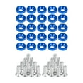 thumbnail image 1 of Kit de 20 tornillos para placa de matrícula, piezas de fijación para tornillos de seguridad para matrícula de coche azul, 1 of 8