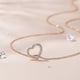thumbnail image 2 of Women's 925 Sterling Silver Filigree Heart Pendant NecklaceRose Gold, 2 of 5