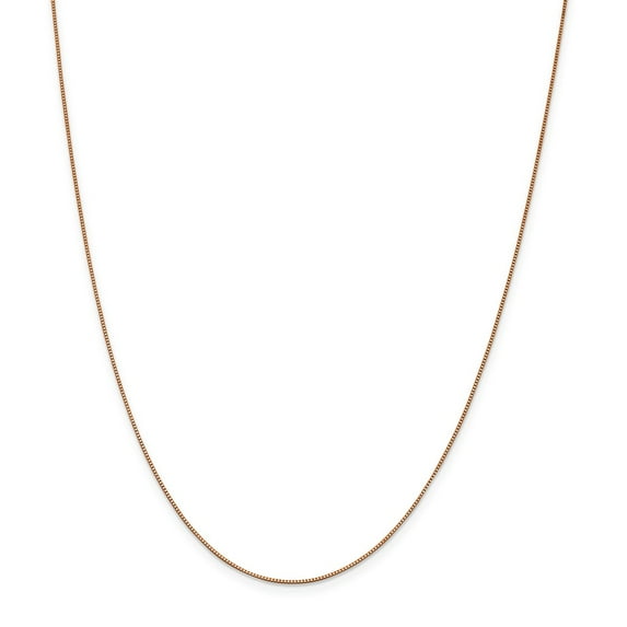 14K Rose Gold necklace Box chain 24 in 0.7 mm .70mm Link