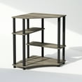 thumbnail image 2 of Furinno Turn-N-Tube Multipurpose Corner Shelf, Display Rack, Bookshelf, French Oak/Black, 2 of 6