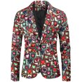 thumbnail image 4 of Chaqueta de traje con estampado de día de San Valentín informal de moda de otoño e invierno para hombre Pompotops  oipoqjl22170, 4 of 9