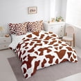 thumbnail image 3 of Homewish Farmhouse Cow Print Bedding Comforter Set 7 Pieces for Teens,Rustic Animal Cattle Full Bedding Set Lightweight,Abstract Geometric Fitted Sheet Flat Sheet,Breathable Home Decor, 3 of 8