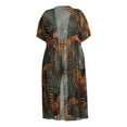 thumbnail image 7 of Time And Tru Women's Falling Leaves Printed Kimono, 7 of 7