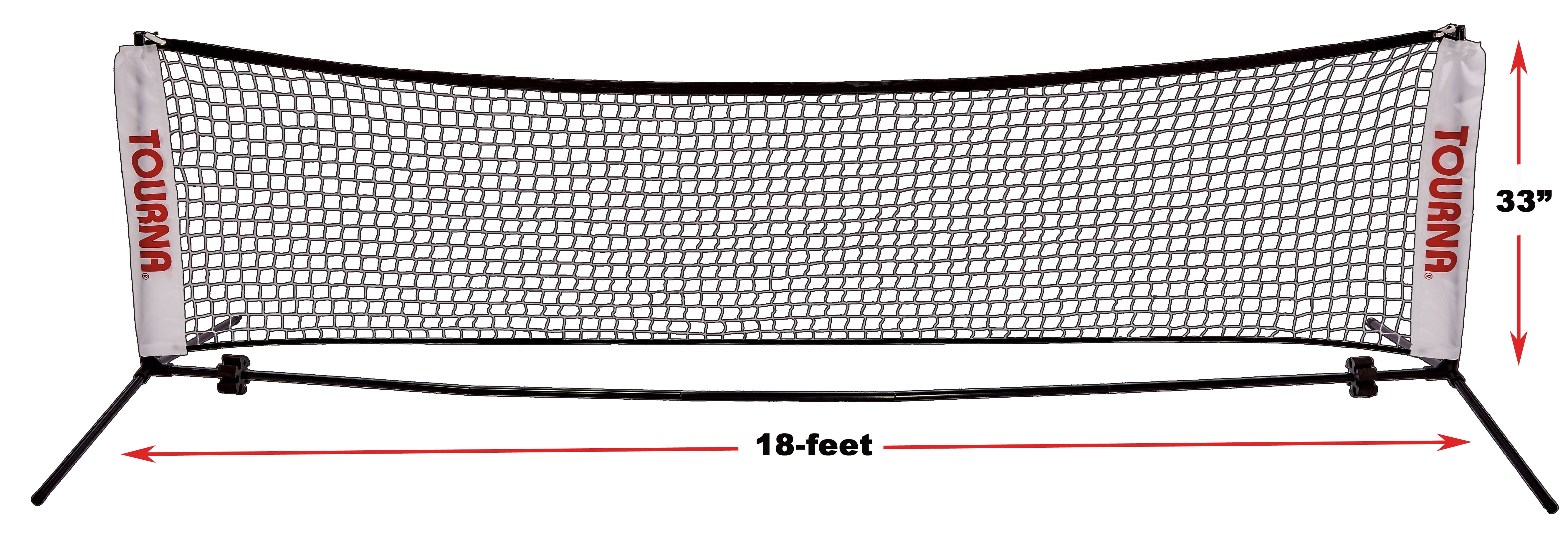 JWBOSS Portable Tennis Net for Driveway Beach Soccer Tennis Net Without Poles