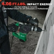 1-1/4 SDS-Plus Rotary Hammer Drill, 12.5 Amp 3 Functions Corded Vibration Control Rotomartillo with Safety Clutch for Concrete, Includes 3 Drill Bits, 2 Chisels, Carrying Case