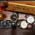 thumbnail image 5 of GUANQIN Men Business Analog Automatic Self-Winding Mechanical Stainless Steel Leather Business Wrist Watch Day Date Luminous Waterproof Sapphire Mirror Clock Man, 5 of 5