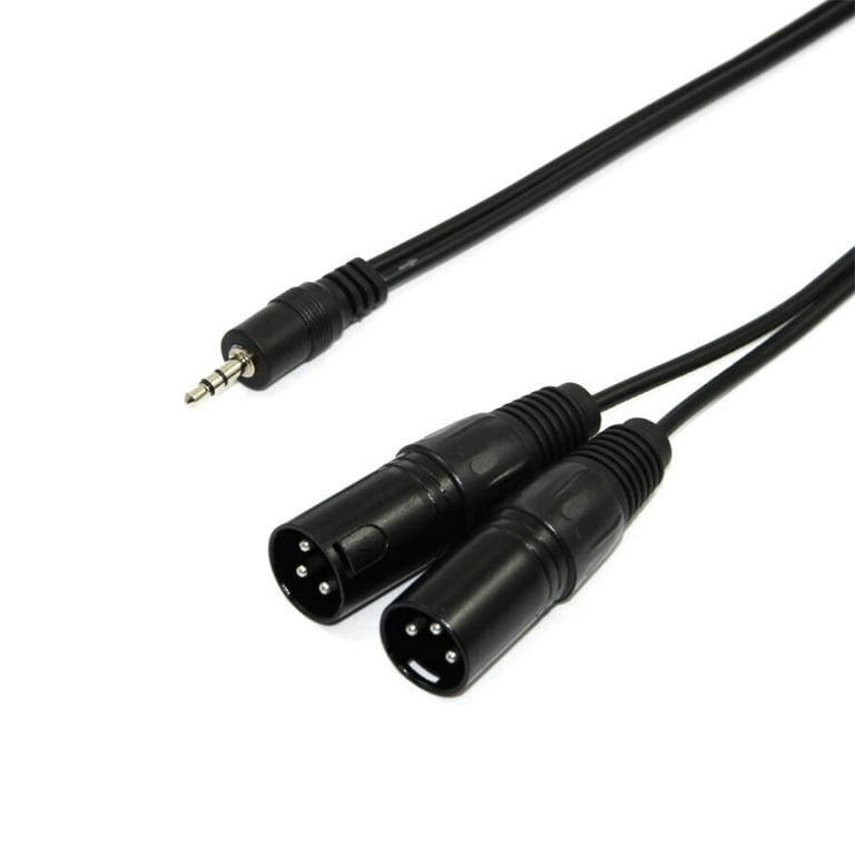 CableCreation 3.5mm to XLR, 3 Feet 3.5mm (1/8 Inch) TRS Stereo Male to XLR  Male Cable Compatible with iPhone, iPod, Tablet,Laptop and More.Black