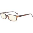 thumbnail image 1 of Eyekepper Classical Rectangular Frame Spring-Hinges Computer Reading Glasses Readers Eyeglasses (Tortoiseshell, Yellow Tinted Lenses) +2.25, 1 of 8