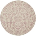 thumbnail image 2 of Nourison Bliss Vintage Farmhouse Ivory/Pink 5'3" x Round Area Rug, (5' Round), 2 of 6
