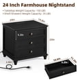 thumbnail image 3 of Bedroom 7 Drawer Dresser Set & Nightstands set w/ USB, Farmhouse Complete Bedroom Furniture Set with Spacious Storage, 3 Piece, Black, 3 of 11