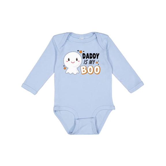 Inktastic Daddy is my Boo with Cute Ghost Boys or Girls Long Sleeve Baby Bodysuit