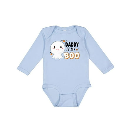 

Inktastic Daddy is my Boo with Cute Ghost Boys or Girls Long Sleeve Baby Bodysuit