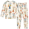 thumbnail image 2 of Dailycode Cotton Pajama Set Snug Fit Long Sleeve Top and Pants for 18M-8Y Beautiful Flower Bouquets, 2 of 7