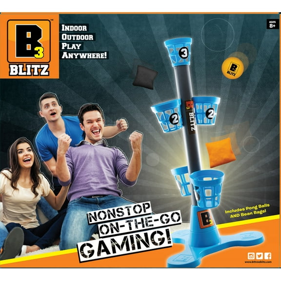 Bean Bag Bucketz B3 Blitz Bean Bag and Pong Ball Toss Indoor Party Game