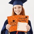 thumbnail image 5 of Orange Glitter Graduation Invitation Card for Graduate, Orange Glitter Graduation Party Invites, 30 Cards & 30 Envelopes, 4x6 Inches, Double-Sided, 5 of 7