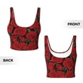 thumbnail image 5 of Fotbe Rose Flowers Pattern Womens' Sports Bra Longline Wirefree Padded with Medium Support Sports Moisture-Wicking Workou Vest,Tank Top-Small, 5 of 9