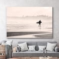 thumbnail image 2 of HFDF Canvas Prt Wall Art Surfer on Seashore at Dawn Sports Athletes Photography Contemporary Scenic Urban Multicolor Ultra for Livg Room, Bedroom, Office - 24x16inch Framed, 2 of 5