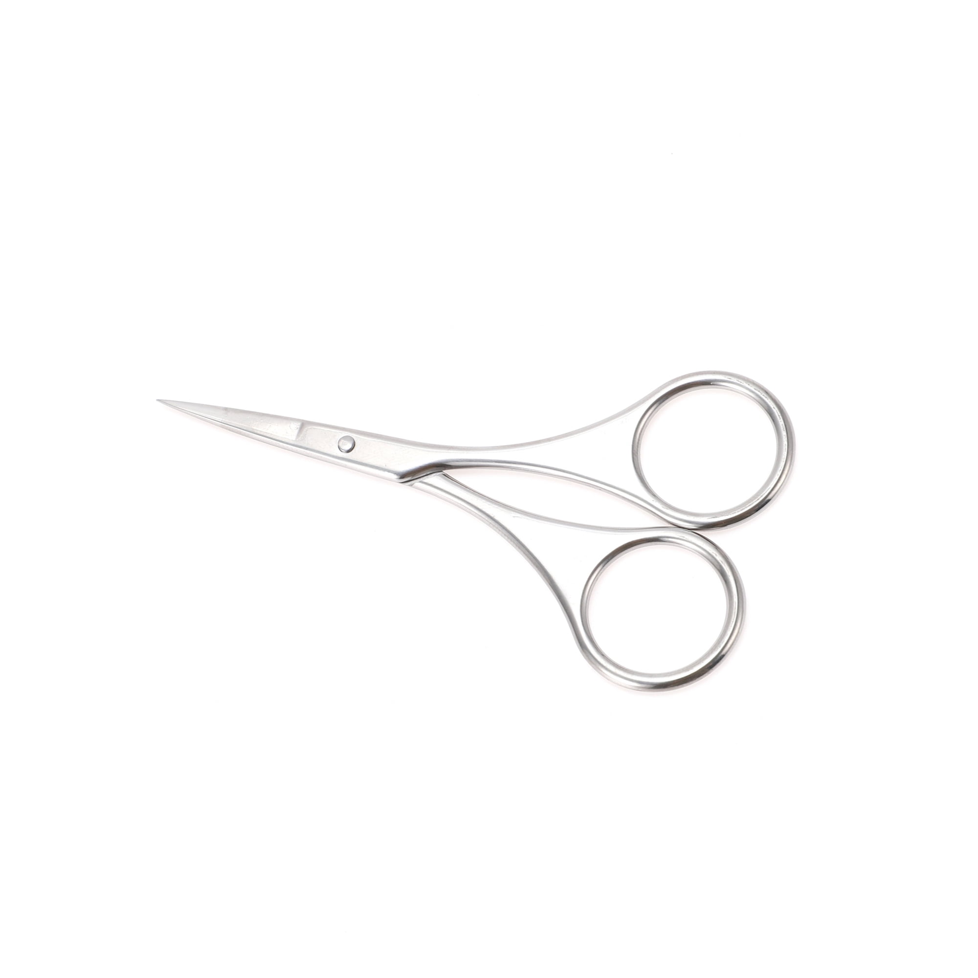 Unique Bargains Eyebrow Trimmer Scissors Silver Tone 1 Pc