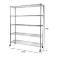 thumbnail image 4 of IVV 5-Tier Storage Shelf Heavy Duty Metal Utility Cart with Wheels for Home Garage, NSF-Certified, Silver, 4 of 8
