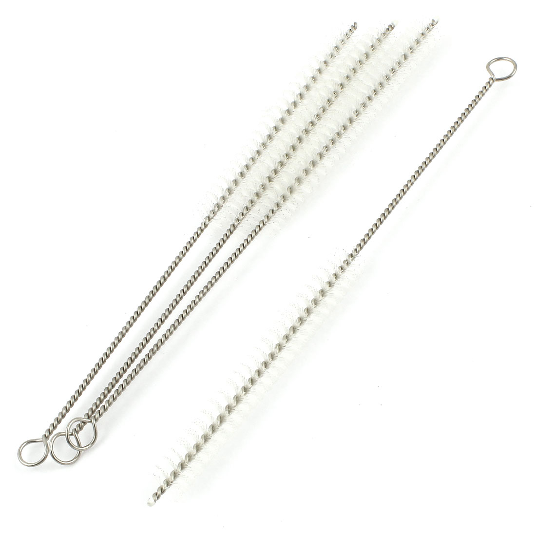 10mm Diameter Round Test Tube Pipe Bottle Cleaning Nylon Brush 16.5cm 6.5" 4Pcs