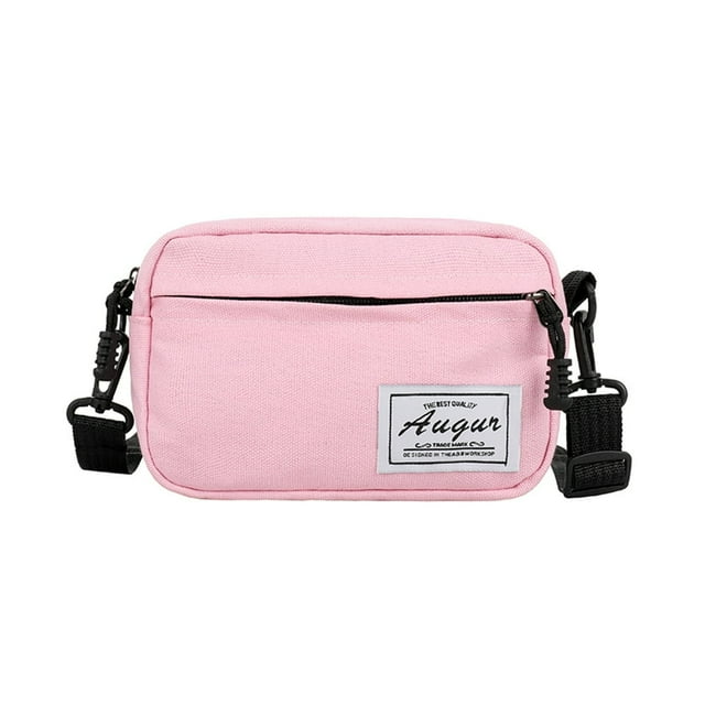 Fashion Women Canvas Patchwork Crossbody Phone Bag Mini Handbags (White)