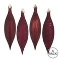 thumbnail image 2 of Vickerman 5.5" Burgundy Finial Drop Christmas Ornament, Assorted 4 Finish, 8 per Pack, 2 of 3