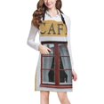 thumbnail image 1 of HATIART Funny Coffee Shop Window Cafe Sign Unisex Adjustable Bib Apron Pockets Women Men Girls Chef Cooking Baking Gardening Crafting, 1 of 2
