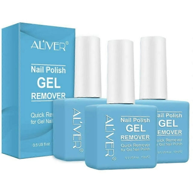 3PCS NEW Aliver Soak-off Gel Acrylic Nail Polish Magic Quick Burst Manicure Remover 15ml