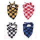 thumbnail image 4 of 4 pañuelos para perros a cuadros, bufanda triangular reversible para mascotas para niños y niñas, tela duradera de primera calidad, pañuelo para perros pequeños, medianos, grandes y extra grandes,, 4 of 5