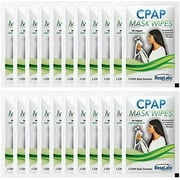 Cpap Mask Cleaning Wipes - Unscented, Alcohol-Free Cleaner For All Masks, Cushions, Supplies - 20 Individually Wrapped Wipe Pack