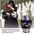 thumbnail image 4 of Peacock Taking Due Small Keepsake Urn - Urns For Human Ashes - Cremation Burial Urns - Urns For Adults Men - Urns For Men Ashes Adult Male - Bird Urn - Ashes Holder - Little Urns (Size -3inch,1pcs), 4 of 5