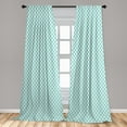 thumbnail image 5 of Ambesonne Traditional Curtains, Morroccan Tiles, Pair of 28"x63", Turquoise, 5 of 5