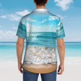 thumbnail image 4 of Teaboi Sunny Ocean Waves for Men's Short Sleeve Hawaiian Shirt, Button Down Shirt for Beach Vacation,Small, 4 of 7