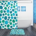 thumbnail image 2 of Oceanic Polka Dots Bathroom Accessory Sets Waterproof Shower Curtain with Anti-Slip Bath Mat Durable Combo, 2 of 7