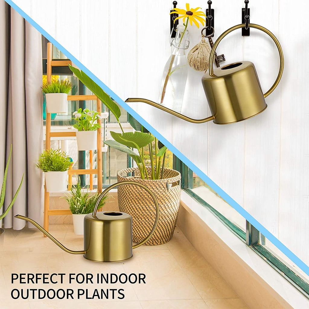 JZROCKER Silver, Golden Long Tips Watering Can Long Spout Watering Easy to Water for Potted , , Flowers and Garden