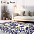 thumbnail image 2 of ODIKA 4'x6' Machine Washable Non-Slip Area Rug, Narrow Passageway Cover with Scroll Work Details High Traffic Rug with Pad, Beige, 658997, 2 of 8