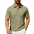 thumbnail image 3 of Oalirro Men's Short Sleeve Polo Shirt – Relaxed Fit, Soft Cotton for Everyday Comfort & Lightweight Summer Style, 3 of 8