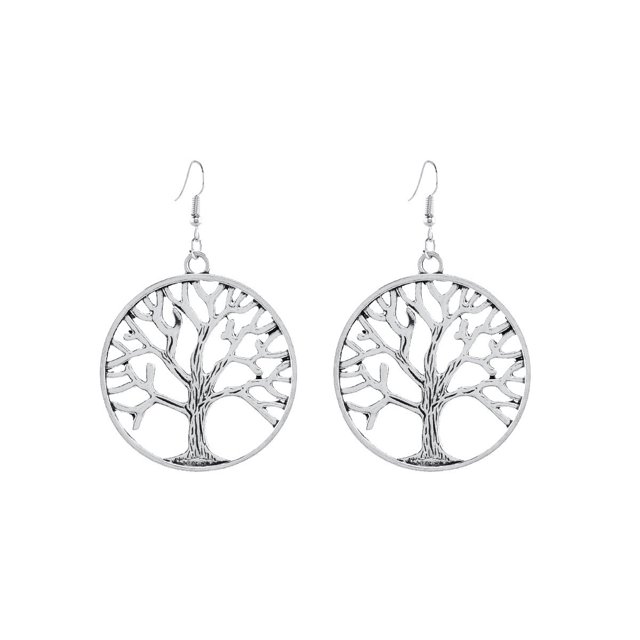 Aretes para mujer Zirconia cúbica Árbol Leverback Pendientes colgantes Día de la madre Aniversario Cumpleaños Regalos para mujeres Niñas Mujeres Abuela Esposa Ella LingWen 9024735011736