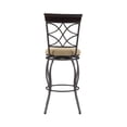 thumbnail image 6 of Linon Bryson 25" Indoor Metal Bar Stools with Swivel, Brown/Light Brown Fabric, 6 of 9